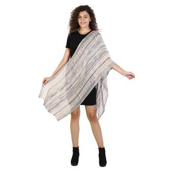 Beige & Multicolor Cotton Woven Design Scarves 3