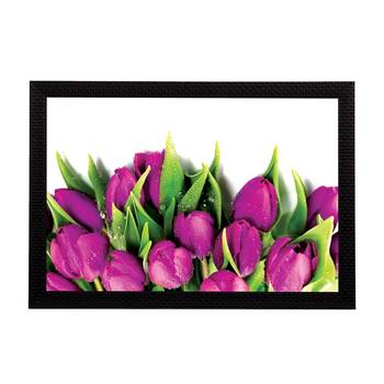Pink Lillies Satin Matt Texture UV Art Painting 1