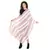 Peach Cherry & Beige Cotton Striped Scarves