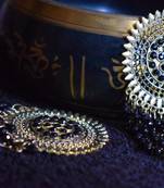 Afghani german silver oxidised traditional party wear stylish latest design dangler jhumki earrings for women and girls