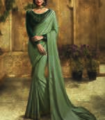 grey embroidered art silk saree with blouse