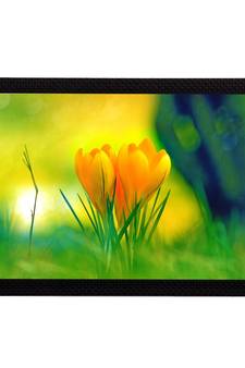 Yellow Floral Satin Matt Texture UV Art Painting