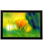 Yellow Floral Satin Matt Texture UV Art Painting