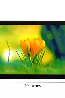 Yellow Floral Satin Matt Texture UV Art Painting
