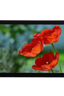 Red Floral Satin Matt Texture UV Art Painting