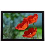 Red Floral Satin Matt Texture UV Art Painting