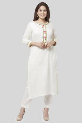 Off-White Gotta Straight Kurti with Straight Pants 1