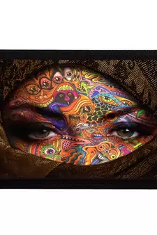 Eyes Says Lot Satin Matt Texture UV Art Painting