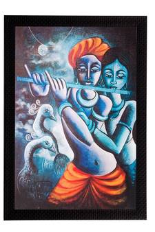 Radha Krishna Matt Textured UV Art Painting