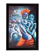 Radha Krishna Matt Textured UV Art Painting