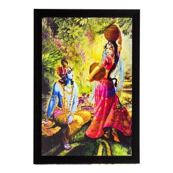 Lord Krishna Matt Textured UV Art Painting 1