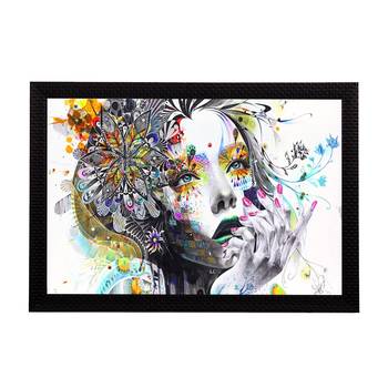 Abstract Face Satin Matt Texture UV Art Painting 1