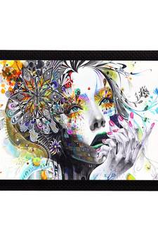 Abstract Face Satin Matt Texture UV Art Painting