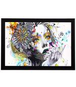 Abstract Face Satin Matt Texture UV Art Painting