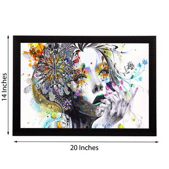 Abstract Face Satin Matt Texture UV Art Painting 3