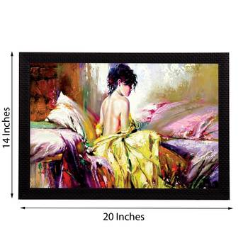 Beautiful Lady Satin Matt Texture UV Art Painting 1