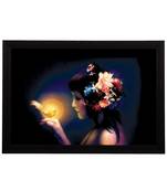 Neon Lady Satin Matt Texture UV Art Painting