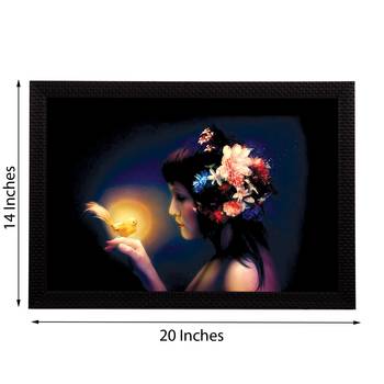 Neon Lady Satin Matt Texture UV Art Painting 3