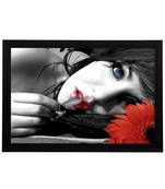 Girl Satin Matt Texture UV Art Painting