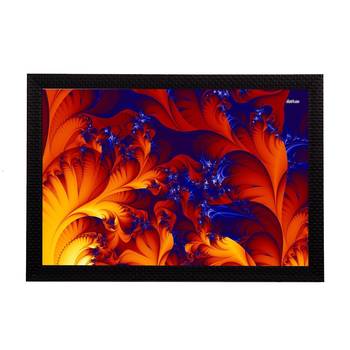 Orange Abstract Satin Matt Texture UV Art Painting 1