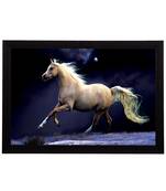 White Running Horse Satin Matt Texture UV Art Painting