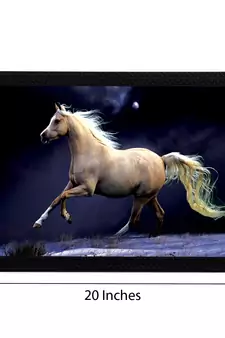 White Running Horse Satin Matt Texture UV Art Painting