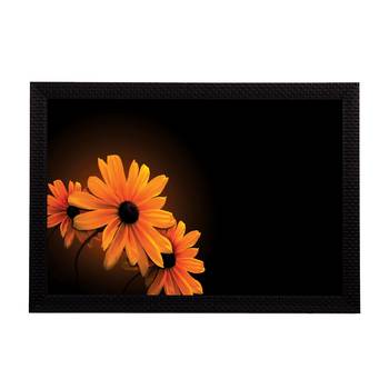 Sunflower In Dark Satin Matt Texture UV Art Painting 1