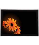 Sunflower In Dark Satin Matt Texture UV Art Painting