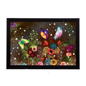 Glowing Floral Satin Matt Texture UV Art Painting 1