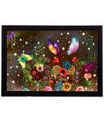 Glowing Floral Satin Matt Texture UV Art Painting