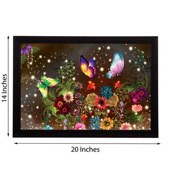 Glowing Floral Satin Matt Texture UV Art Painting 3