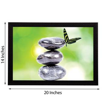 Stone & Butterfly Satin Matt Texture UV Art Painting 2
