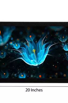 Blue Neon Flowers Satin Matt Texture UV Art Painting