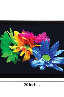 Tri Color Floral Satin Matt Texture UV Art Painting