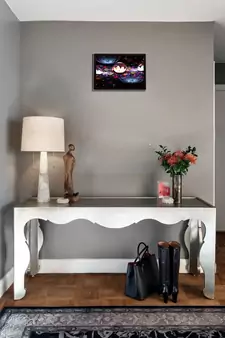 Floral Neon Satin Matt Texture UV Art Painting
