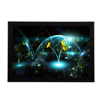 Neon Glowing Floral Satin Matt Texture UV Art Painting 1