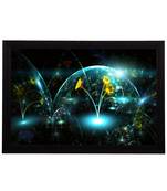 Neon Glowing Floral Satin Matt Texture UV Art Painting