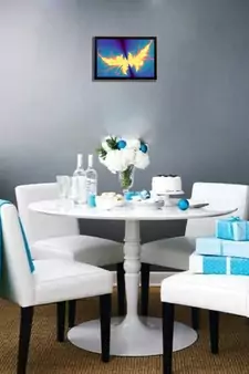Abstract Glowing Satin Matt Texture UV Art Painting