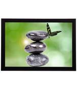 Stone & Butterfly Satin Matt Texture UV Art Painting