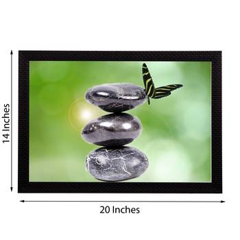 Stone & Butterfly Satin Matt Texture UV Art Painting 3