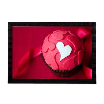 Pink Hearts Satin Matt Texture UV Art Painting 1