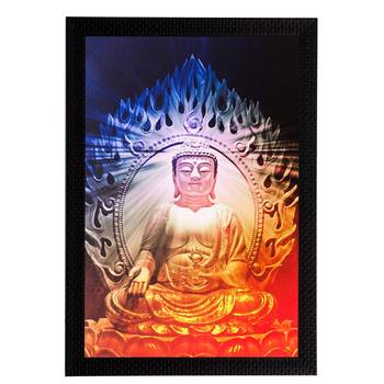 Meditating Buddha Matt Textured UV Art Painting 1