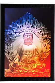 Meditating Buddha Matt Textured UV Art Painting