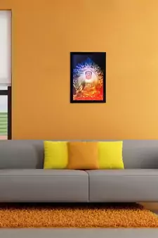 Meditating Buddha Matt Textured UV Art Painting
