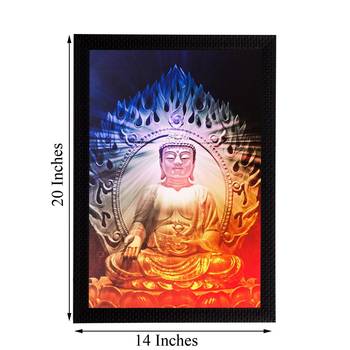 Meditating Buddha Matt Textured UV Art Painting 3