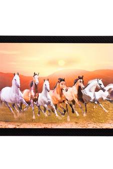 Running Brown Horses Satin Matt Texture UV Art Painting