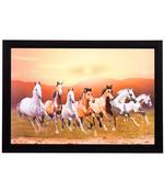 Running Brown Horses Satin Matt Texture UV Art Painting
