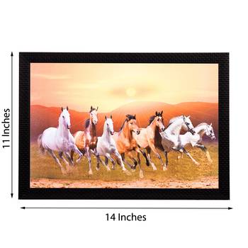 Running Brown Horses Satin Matt Texture UV Art Painting 2