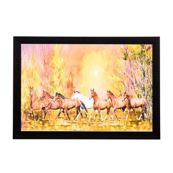 Brown Horses Satin Matt Texture UV Art Painting 1