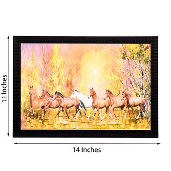 Brown Horses Satin Matt Texture UV Art Painting 2